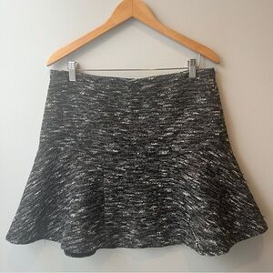J Crew Womens Skirt 12 Black Tweed Academia Preppy Schoolgirl Retro Chic Indie